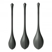 Набір йоні намистин Satisfyer Yoni Power 2 Black, діаметр 2-2,5-3см, маса 22-44-73 г — Переглянути зображення 2