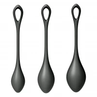 Набір йоні намистин Satisfyer Yoni Power 2 Black, діаметр 2-2,5-3см, маса 22-44-73 г — Переглянути зображення 3
