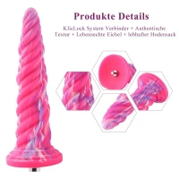Фантазійний фалоімітатор 10.12″ для секс-машин Hismith Silicone Dildo rose Monster Series, KlicLok — Переглянути зображення 2