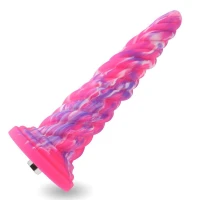Фантазійний фалоімітатор 10.12″ для секс-машин Hismith Silicone Dildo rose Monster Series, KlicLok — Переглянути зображення 1