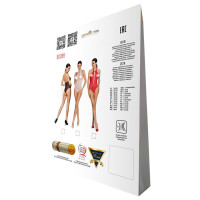 Бодістокінг з декольте Passion BS088 black, імітація корсетної шнурівки — Переглянути зображення 9