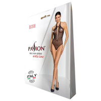 Бодістокінг з декольте Passion BS088 black, імітація корсетної шнурівки — Переглянути зображення 8