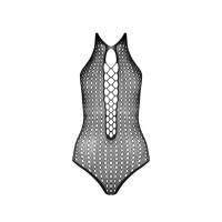 Бодистокинг с декольте Passion BS088 black, имитация корсетной шнуровки Бодистокинг с декольте Passion BS088 black, имитация корсетной шнуровки