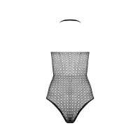 Бодістокінг з декольте Passion BS088 black, імітація корсетної шнурівки — Переглянути зображення 6