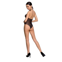 Бодистокинг с декольте Passion BS088 black, имитация корсетной шнуровки Бодистокинг с декольте Passion BS088 black, имитация корсетной шнуровки