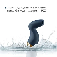 Вакуумний кліторальний стимулятор Svakom Pulse Pure Navy Blue, 5 режимів, 5 інтенсивностей у кожному — Переглянути зображення 4