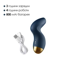 Вакуумний кліторальний стимулятор Svakom Pulse Pure Navy Blue, 5 режимів, 5 інтенсивностей у кожному — Переглянути зображення 5