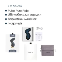 Вакуумний кліторальний стимулятор Svakom Pulse Pure Navy Blue, 5 режимів, 5 інтенсивностей у кожному — Переглянути зображення 6
