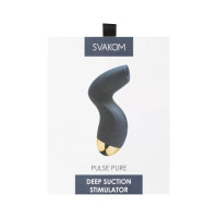 Вакуумный клиторальный стимулятор Svakom Pulse Pure Navy Blue, 5 режимов, 5 интенсивностей в каждом — Просмотреть изображение 8