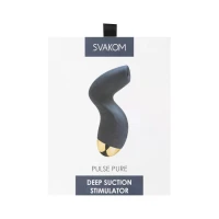 Вакуумний кліторальний стимулятор Svakom Pulse Pure Navy Blue, 5 режимів, 5 інтенсивностей у кожному — Переглянути зображення 8