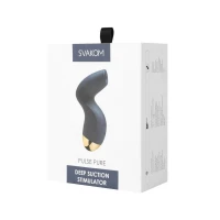 Вакуумний кліторальний стимулятор Svakom Pulse Pure Navy Blue, 5 режимів, 5 інтенсивностей у кожному — Переглянути зображення 7