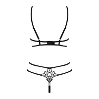 Еротичний комплект зі стреп Obsessive Badossa 2-pcs set L/XL, чорний, з доступом — Переглянути зображення 10