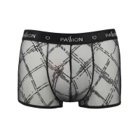 Чоловічі прозорі боксери Passion 032 SHORT JAMES S/M Black, сітка — Просмотреть изображение 5