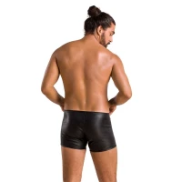 Чоловічі шкіряні боксери з блискавками Passion 049 SHORT MATT L/XL Black — Переглянути зображення 4