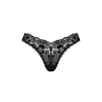 Мереживні стрінги Obsessive Donna Dream thong M/L Black, низька посадка — Переглянути зображення 3