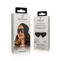 Маска Bedroom Fantasies: Faux Leather Blindfold, чорна — Переглянути зображення 5