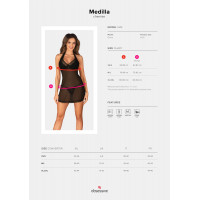 Пеньюар Obsessive Medilla chemise & thong XL/2XL