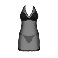 Пеньюар Obsessive Medilla chemise &amp; thong XL/2XL — Переглянути зображення 4