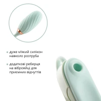 Вакуумний кліторальний стимулятор Otouch Louis Vibrate Teal з віброяйцем, у кейсі — Переглянути зображення 4