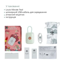 Вакуумний кліторальний стимулятор Otouch Louis Vibrate Teal з віброяйцем, у кейсі — Переглянути зображення 6