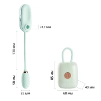 Вакуумний кліторальний стимулятор Otouch Louis Vibrate Teal з віброяйцем, у кейсі — Переглянути зображення 2