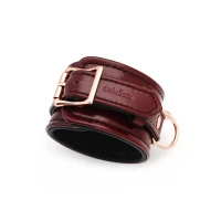 Шкіряні поножі Liebe Seele Wine Red Ankle Cuffs, знімний ланцюжок-кріплення — Переглянути зображення 4