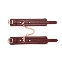 Шкіряні поножі Liebe Seele Wine Red Ankle Cuffs, знімний ланцюжок-кріплення — Переглянути зображення 6