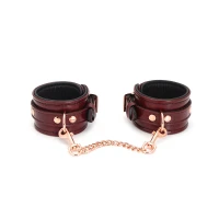Шкіряні поножі Liebe Seele Wine Red Ankle Cuffs, знімний ланцюжок-кріплення — Переглянути зображення 2
