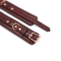 Шкіряні поножі Liebe Seele Wine Red Ankle Cuffs, знімний ланцюжок-кріплення — Переглянути зображення 10