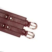Шкіряний пояс для бондажу Liebe Seele Wine Red Waist Cuff, S Size — Переглянути зображення 4