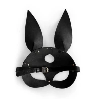 Шкіряна маска Зайчика Art of Sex - Bunny mask, колір Чорний — Просмотреть изображение 6