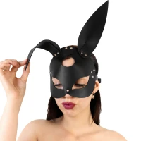 Шкіряна маска Зайчика Art of Sex - Bunny mask, колір Чорний — Просмотреть изображение 1