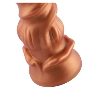 Фалоімітатор для секс-машин Hismith Spiral Grain Silicone Dildo Monster Series, спіральний рельєф — Переглянути зображення 6