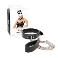 Нашийник з повідцем з екошкіри Art of Sex - Leash and Collar Emoji — Переглянути зображення 3