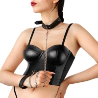 Нашийник з повідцем з екошкіри Art of Sex - Leash and Collar Emoji — Переглянути зображення 1