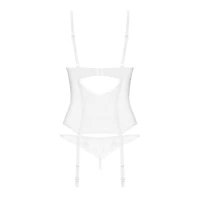 Корсет Obsessive Alissium corset&amp;thong XL/2XL, гнучкі кісточки, відкрита спина, стрінги в комплекті — Переглянути зображення 7