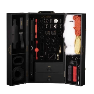 БДСМ-набір LOCKINK All-in-1 BDSM Play Kit, чорний, ремені, маска, кляпи, анальні пробки, свічки
