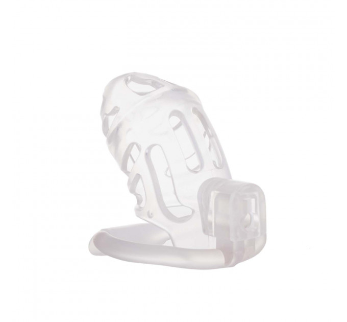 Клітка для пеніса LOCKINK SEVANDA Plastic Penis Chastity Cage, прозора, 3 кільця різних розмірів