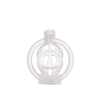 Клітка для пеніса LOCKINK SEVANDA Plastic Penis Chastity Cage, прозора, 3 кільця різних розмірів