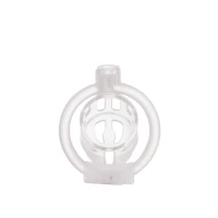 Клітка для пеніса LOCKINK SEVANDA Plastic Penis Chastity Cage, прозора, 3 кільця різних розмірів — Переглянути зображення 2