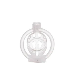Клітка для пеніса LOCKINK SEVANDA Plastic Penis Chastity Cage, прозора, 3 кільця різних розмірів