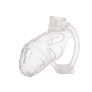 Клітка для пеніса LOCKINK SEVANDA Plastic Penis Chastity Cage, прозора, 3 кільця різних розмірів