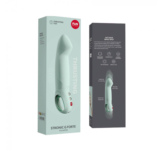 Пульсатор для точки G Fun Factory STRONIC G FORTE sage green, 8 режимів, суперпотужний