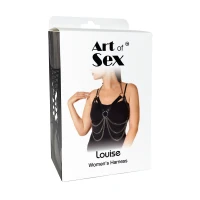 Жіноча портупея Art of Sex - Louise чорна XS-2XL, екошкіра — Переглянути зображення 6