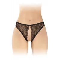 Трусики з відкритим доступом Fashion Secret Victoria Black, мереживо — Переглянути зображення 1