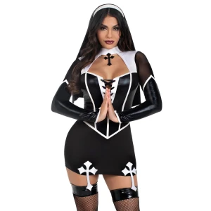 Костюм черниці Leg Avenue Holy Hottie Dress M