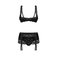 Комплект Obsessive Lecille 3-pcs crotchless set L/XL — Просмотреть изображение 8