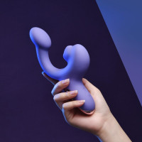 Смарт-вибратор Magic Motion Ponder Purple, двойная стимуляция, виброяйцо+язычок для клитора — Просмотреть изображение 7