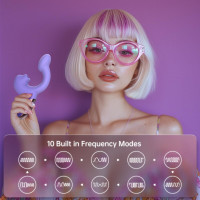 Смарт-вибратор Magic Motion Ponder Purple, двойная стимуляция, виброяйцо+язычок для клитора — Просмотреть изображение 10