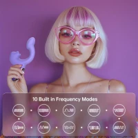 Смарт-вібратор Magic Motion Ponder Purple, подвійна стимуляція, віброяйце+язичок для клітора — Переглянути зображення 15